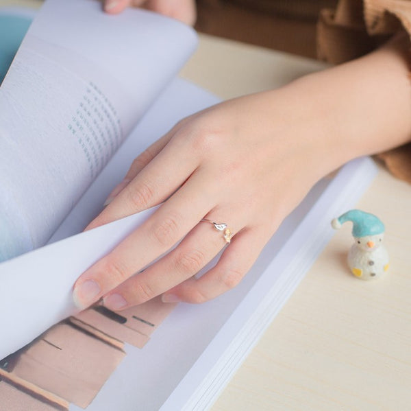 Bird & Flower Ring