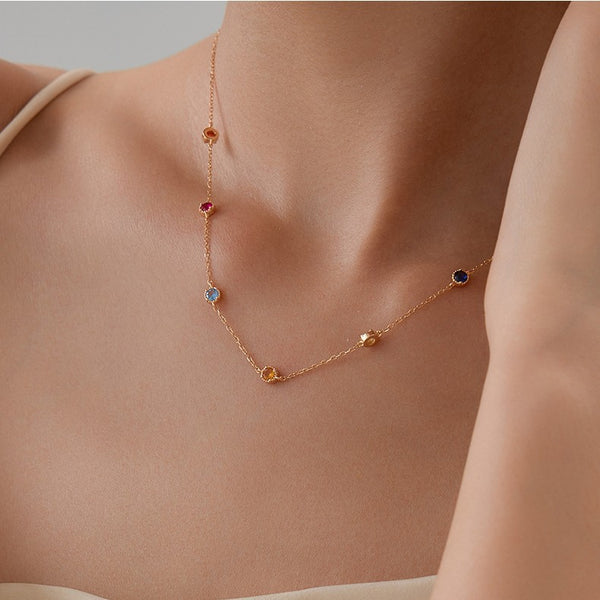 Bubble Zircon Necklace