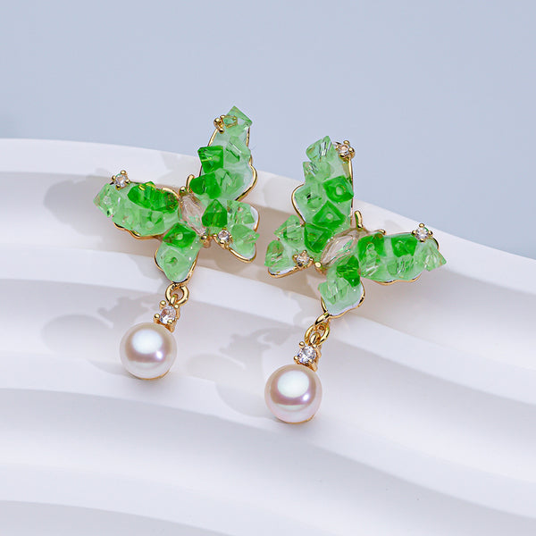 Butterfly Pearl Studs