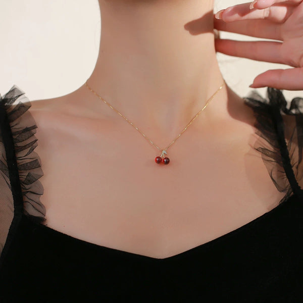 Cherry Garnet Necklace