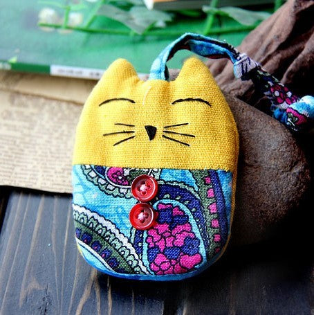 Cotton Cat Key Pouch