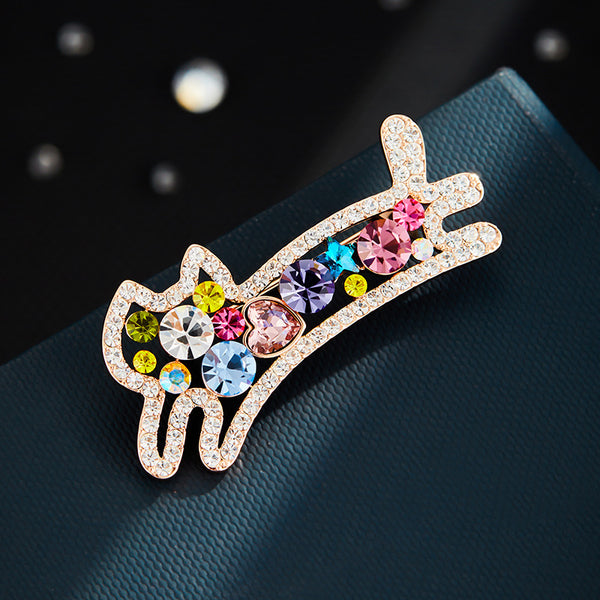 Crystal Cat Pin
