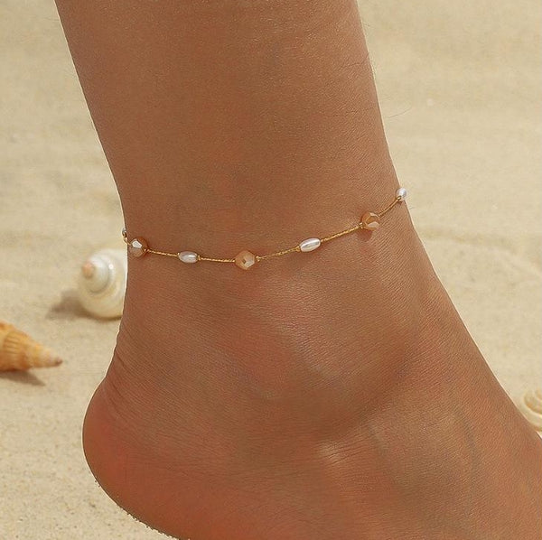 Faceted Glass Anklet