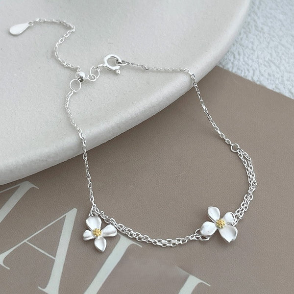 Flower Silver Bracelet