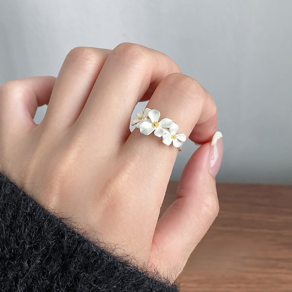 Flower Silver Ring