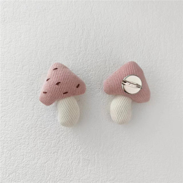 Mushroom Fabric Brooch