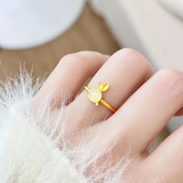 Rabbit Jade Ring