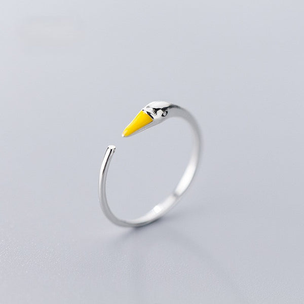 Silver Swan Ring