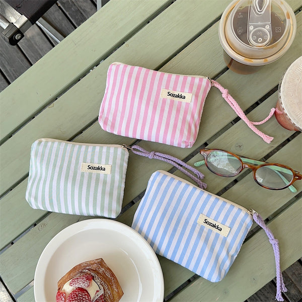 Striped Coin Pouch