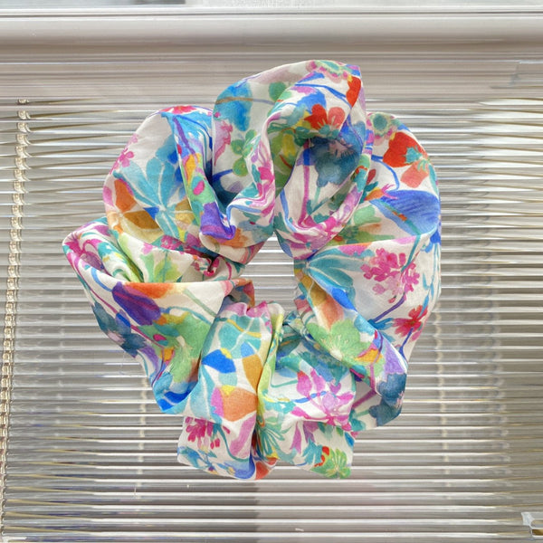 Watercolor Fabric Scrunchie
